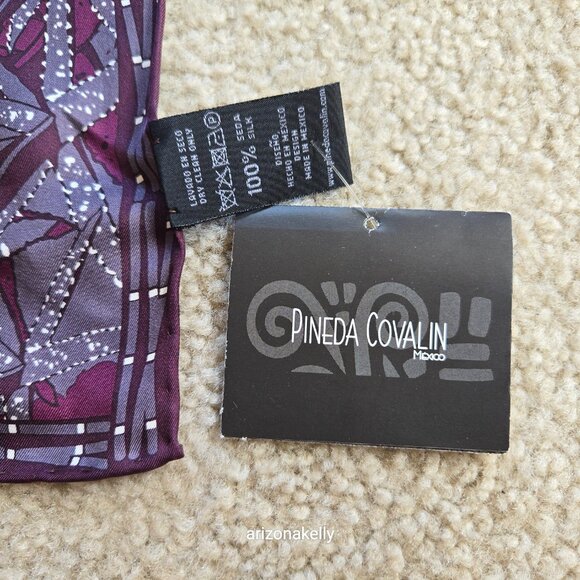 NWT Silk Twill Scarf Hand-Rolled Pineda Covalin Herbalist Flowers - Picture 3 of 16